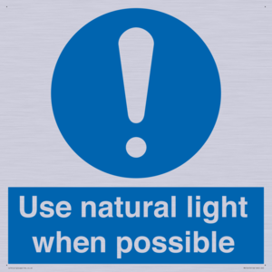 Use natural light when possible